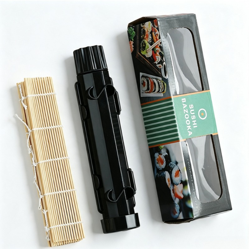 Home Improvement Mall - 寿司作りキット、竹製寿司マット、寿司巻きマットキット、初心者向け家庭用寿司筒メーカー、簡単DIY寿司ローラーツール