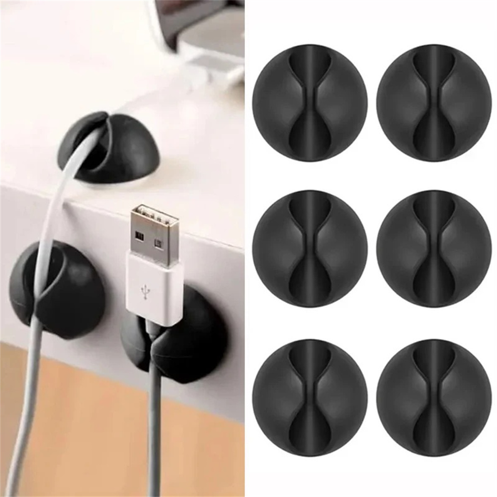 Home Improvement Mall - 20 個のデータケーブルホルダー充電器ラインクリップ簡単にインストールできるコンピュータ/タブレット/携帯電話のワイヤー整理家庭用アクセサリー