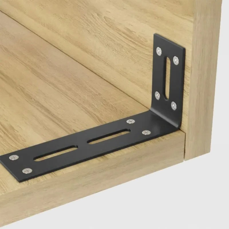 90度ブラックブラケット2個、調整可能で取り付けが簡単、テー - Home Improvement Mall のレビューと価格