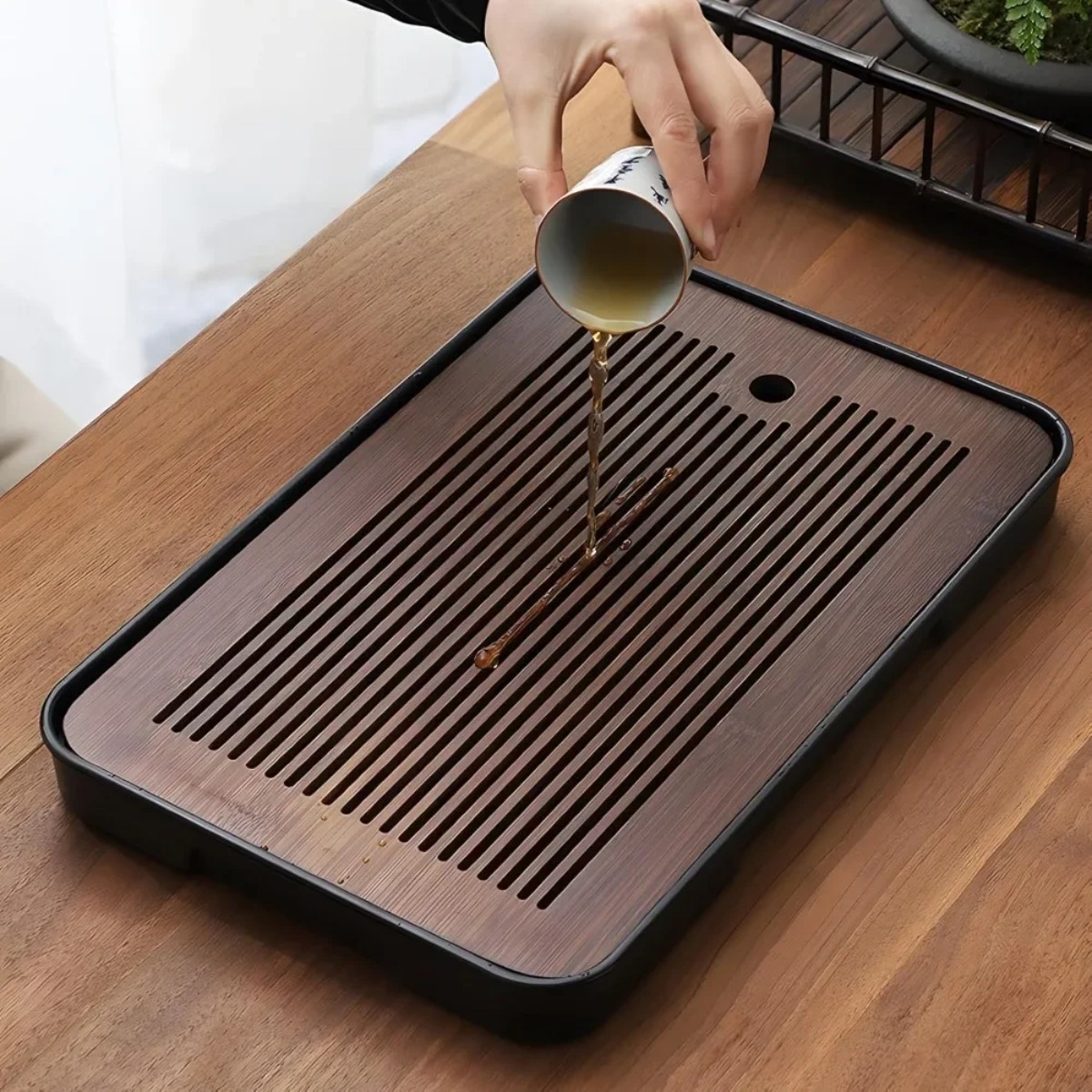 ポータブルで取り外し可能な竹製茶卓、乾湿両用、排水機能付きカ - Home Improvement Mall のレビューと価格