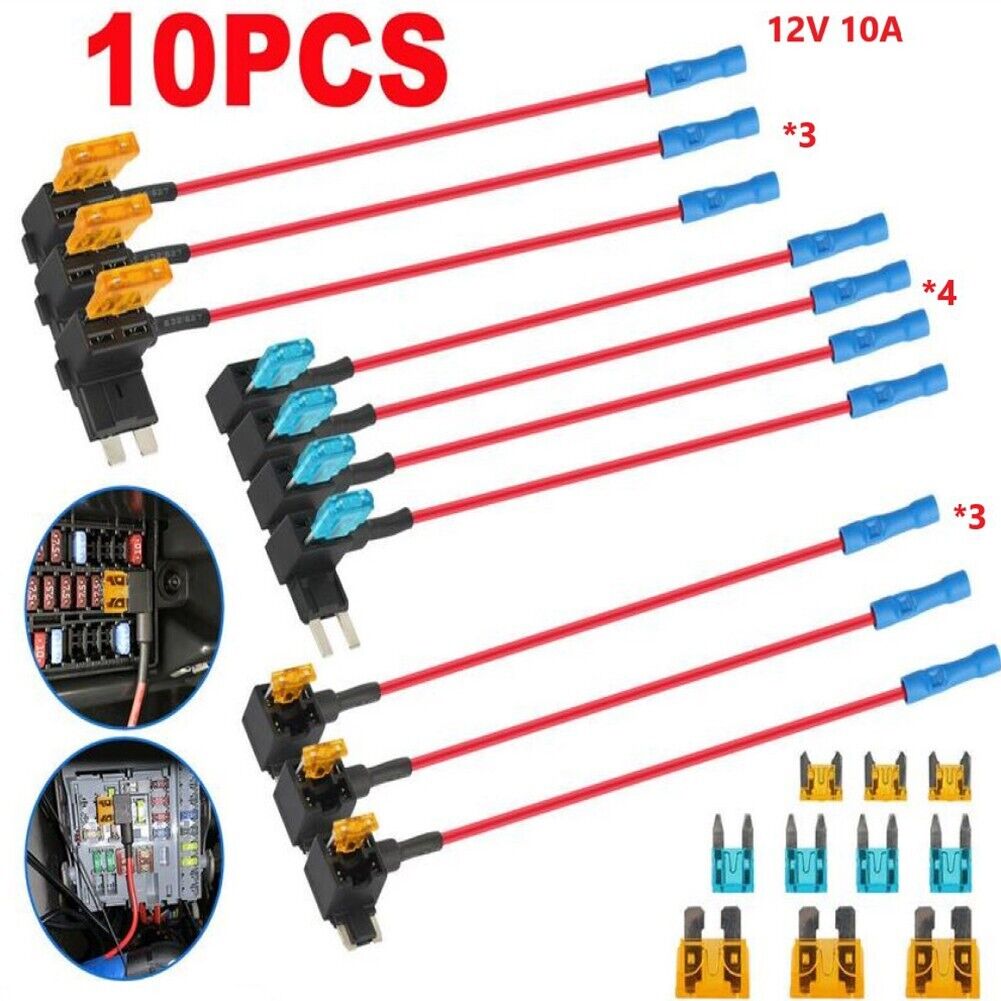 10個12vミニ中間者サイズ,ヒューズホルダー,回路タップア - Home Improvement Shop のレビューと価格